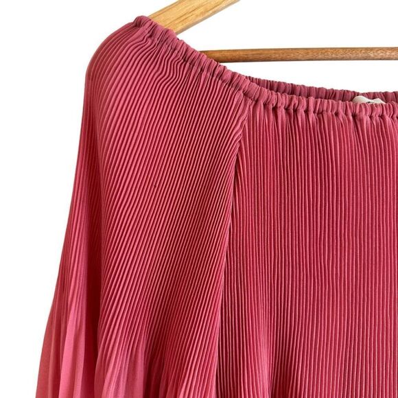 Aritzia Wilfred Talence Off-the-Shoulder Pink Blouse Size Small - Picture 3 of 8